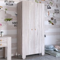 Шкаф распашной двухдверный в детскую комнату 900х450х1900 LION Инди Самоа Дымчатый (LION-041586)