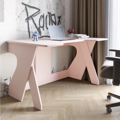 Стіл геймерський LION Крид для комп'ютера та ноутбука 130х80х74,5 Розовий