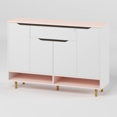 Тумба для взуття у передпокій LION Салліван Тумба-2 Німфея альба/Рожевий