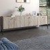 Тумба під телевізор на 3 ящики LION Wood з чорними ніжками 180x40x50 см Дуб Сонома - фото 1