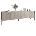 Тумба під телевізор на 3 ящики LION Wood з чорними ніжками 180x40x50 см Дуб Сонома - фото 2