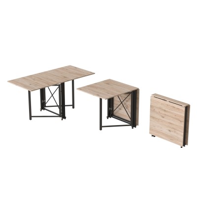 Стол-книжка трансформер Орион 2 Ferrum-decor 750x1520x730 Черный металл ДСП Дуб Сан-Марино 16 мм (FRD-104584) Стол-книжка трансформер Орион 2 Ferrum-decor 750x1520x730 Черный металл ДСП Дуб Сан-Марино 16 мм (FRD-104584)
