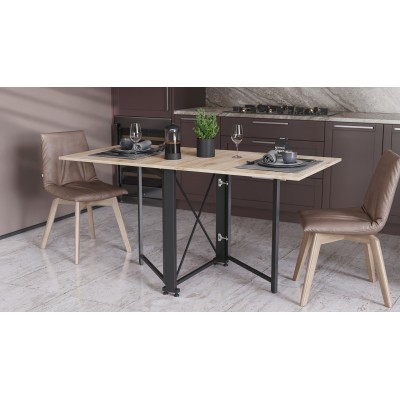 Стол-книжка трансформер Орион 2 Ferrum-decor 750x1520x730 Черный металл ДСП Дуб Сан-Марино 16 мм (FRD-104584) Стол-книжка трансформер Орион 2 Ferrum-decor 750x1520x730 Черный металл ДСП Дуб Сан-Марино 16 мм (FRD-104584)