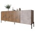 Комод у вітальню на чорних металевих ніжках LION Грей 204x38x76,5 см Дуб Ліворно/Камінь - фото 2