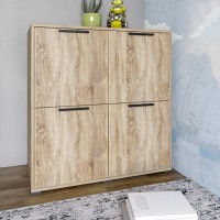 Тумба четырехдверная LION Краш 82x43x86 см Дуб сонома (LION-041761)