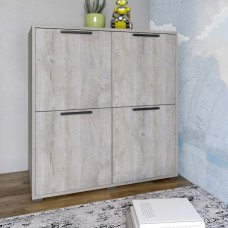 Тумба чотиридверна LION Краш 82x43x86 см Шварцвальд 