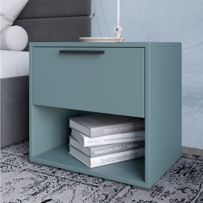 Тумба ліжкова LION Краш з висувною скринькою Граніт сірий