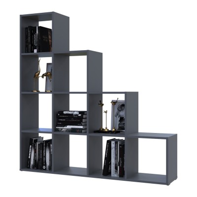 Стеллаж Doros Степ 4х4 Графит открытый 136.2х28.8х140.7 (DRS-011769) Стеллаж Doros Степ 4х4 Графит открытый 136.2х28.8х140.7 (DRS-011769)