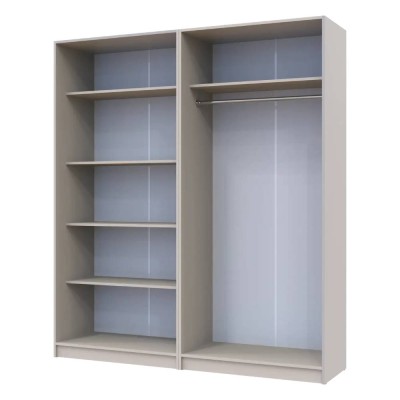 Комплект шаф для одягу з полицями Doros Промо (2 шт.) 180х48х204 см Кашемір Комплект шаф для одягу з полицями Doros Промо (2 шт.) 180х48х204 см Кашемір