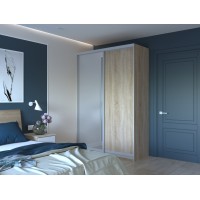 Шкаф-купе двухдверный Doros Сити Лайт 150х45х225 см Дуб сонома/1 Зеркало (DRS-011082)