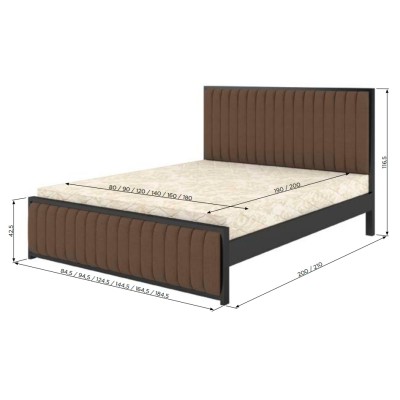 Полуторная кровать Mebigrand Вена Белый/Аляска 23 120х190 см (MBG-1299) Полуторная кровать Mebigrand Вена Белый/Аляска 23 120х190 см (MBG-1299)