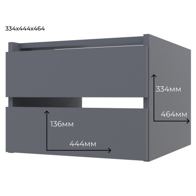 Блок ящиків для шафи-купе Doros G-Caiser Графіт 44,8х42х33,6 см