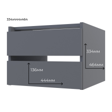Блок ящиків для шафи-купе Doros G-Caiser Графіт 44,8х42х33,6 см 