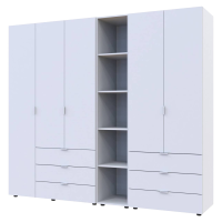 Комплект шкафов для одежды Doros Гелар 231,9х49,5х203,4 см Белый