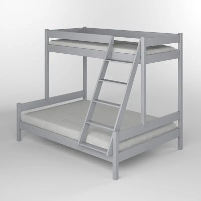 Двухъярусная детская кровать Mebigrand Атланта Светло-серый (RAL 7040) 120-80х190 см (MBG-2273) Двухъярусная детская кровать Mebigrand Атланта Светло-серый (RAL 7040) 120-80х190 см (MBG-2273)