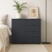 Комод в гостиную Doros Рон 1 80х38х81 см Графит (DRS-011293) - фото 1