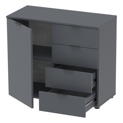 Комод в гостиную Doros Рон 1 80х38х81 см Графит (DRS-011293) Комод в гостиную Doros Рон 1 80х38х81 см Графит (DRS-011293)