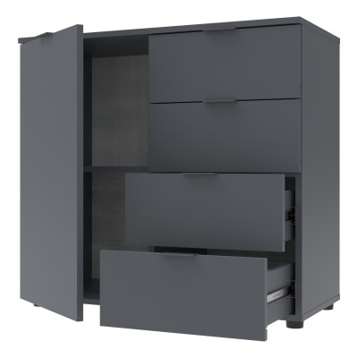 Комод в гостиную Doros Рон 1 80х38х81 см Графит (DRS-011293) Комод в гостиную Doros Рон 1 80х38х81 см Графит (DRS-011293)