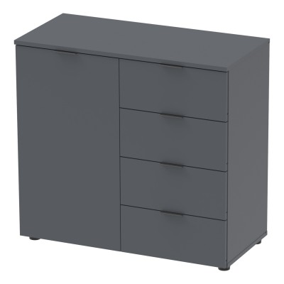 Комод в гостиную Doros Рон 1 80х38х81 см Графит (DRS-011293) Комод в гостиную Doros Рон 1 80х38х81 см Графит (DRS-011293)