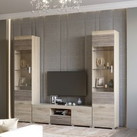 Вітальня Еверест Британія Комплект 7 сонома/трюфель