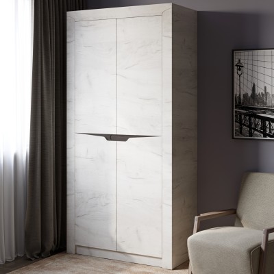 Шафа розпашна Еверест Ліберті-1000 дуб крафт білий