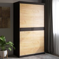 Шафа-купе Еверест Соната 1200 дводверна 120х60х217 венге темний/дуб крафт золотий