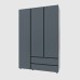 Шкаф трехдверный Эверест ШЛ-3 Лайт Графит  - фото 2