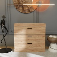 Комод Еверест на 3 ящики Соната-1 80х38х75 дуб