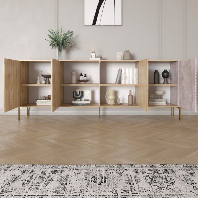 Комод на золотых металлических ножках LION Грей 204x38x76,5 см Бетон Style/Дерево (LION-042655) Комод на золотых металлических ножках LION Грей 204x38x76,5 см Бетон Style/Дерево (LION-042655)