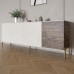 Комод на золотых металлических ножках LION Грей 204x38x76,5 см Бетон Style/Дерево (LION-042655) - фото 1