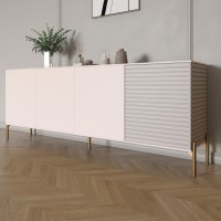 Комод на золотих металевих ніжках LION Грей 204x38x76,5 см Рожевий/Кашемір