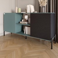 Комод відкритий на чорних металевих ніжках LION Грей Граніт сірий/Асфальт