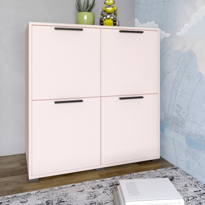 Тумба чотиридверна LION Краш 82x43x86 см Рожевий