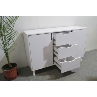 Комод у вітальню з ніжками в кольорі Горіх світлий М-ЗОН Борн 1200 Дуб артизан/Антрацит 