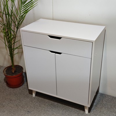 Комод в гостиную с черными ножками М-ЗОН Борн 750 Дуб Артизан/Нимфеа Альба  