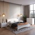 Двуспальная деревянная кровать Mebigrand Мангеттен Н Белый (RAL9003) 160х190 см (MBG-3472) - фото 1