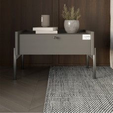 Тумба ліжкова LION Wood з одним ящиком Антрацит чорні ніжки 