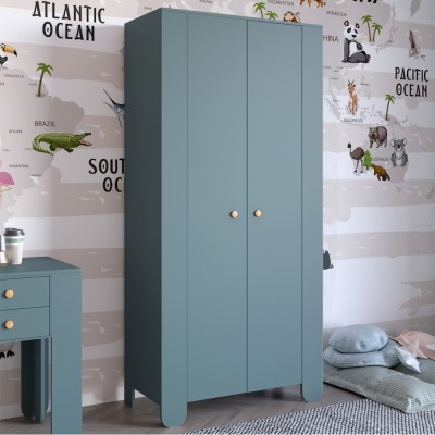 Шафа розпашна дводверна в дитячу кімнату 900х450х1900 LION Інді Граніт сірий