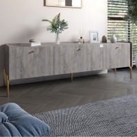 Тумба под телевизор на 3 ящика LION Wood с золотыми ножками 160х65х40 см Шварцвальд (LION-043000)