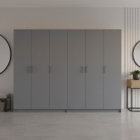 Комплект шаф для одягу Doros Промо (2 шт.) 270х48х204 см Сірий (DRS-011629)