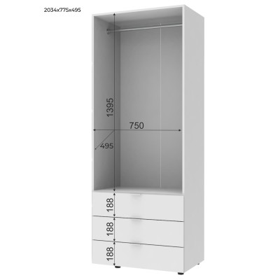 Комплект шкафов для одежды Doros Гелар (2 шт.) 193,7х49,5х203,4 см Графит (DRS-011118) Комплект шкафов для одежды Doros Гелар (2 шт.) 193,7х49,5х203,4 см Графит (DRS-011118)