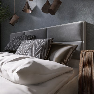 Кровать двуспальная Эверест КЛ-1600 Лайт (подъемный механизм) 160х200 см Дуб Крафт белый (EVR-071074)