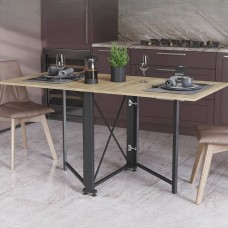 Стіл-книга трансформер Оріон 2 Ferrum-decor 750x1520x730 Чорний метал ДСП Дуб Сонома 16 мм (FRD-104586)