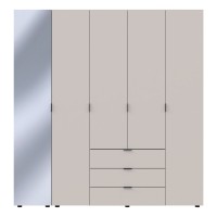 Комплект шаф для одягу Doros Гелар (2 шт.) 194х49,5х203,4 см Дзеркало/Кашемір