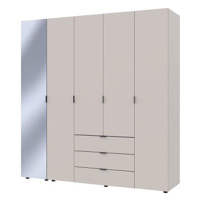 Комплект шаф для одягу Doros Гелар (2 шт.) 194х49,5х203,4 см Дзеркало/Кашемір