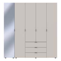 Комплект шаф для одягу Doros Гелар  194х49,5х203,4 см Дзеркало/Кашемір 