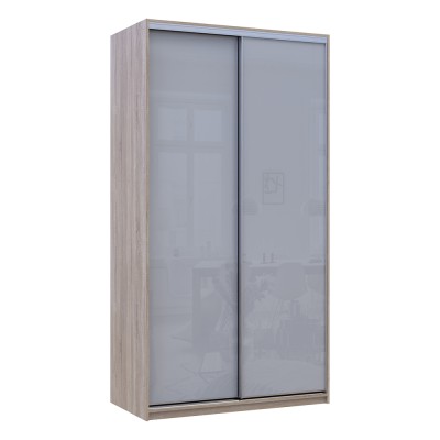 Шафа купе Сіті Лайт Слім Дуб Сонома Скло Сіре 120х60х225