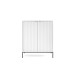 Комод высокий Perfect Home Новая/Nova 2-дверный с черными ножками K104 Белый (PFH-091232) - фото 4