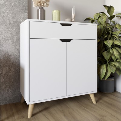 Комплект меблів для вітальні 5 предметів з ніжками кольору світлий горіх М-ЗОН Борн Німфея Альба  