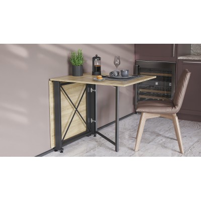 Стол-книга трансформер Орион 2 Ferrum-decor 750x1520x730 Черный металл ДСП Дуб Сонома 16 мм (FRD-104586) Стол-книга трансформер Орион 2 Ferrum-decor 750x1520x730 Черный металл ДСП Дуб Сонома 16 мм (FRD-104586)
